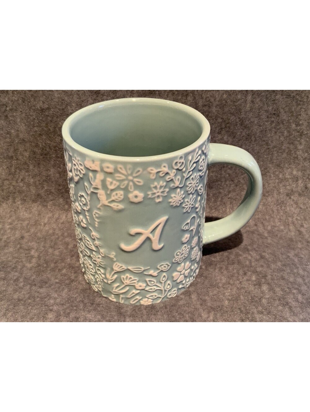 Walgreen Co. Modern Expressions Embossed 16oz. ‘A’ Mug
